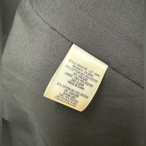 Elie Tahari Jezebel Metallic Double Breasted Tweed Blazer in Black / Gold Sz 10 - Picture 12 of 14